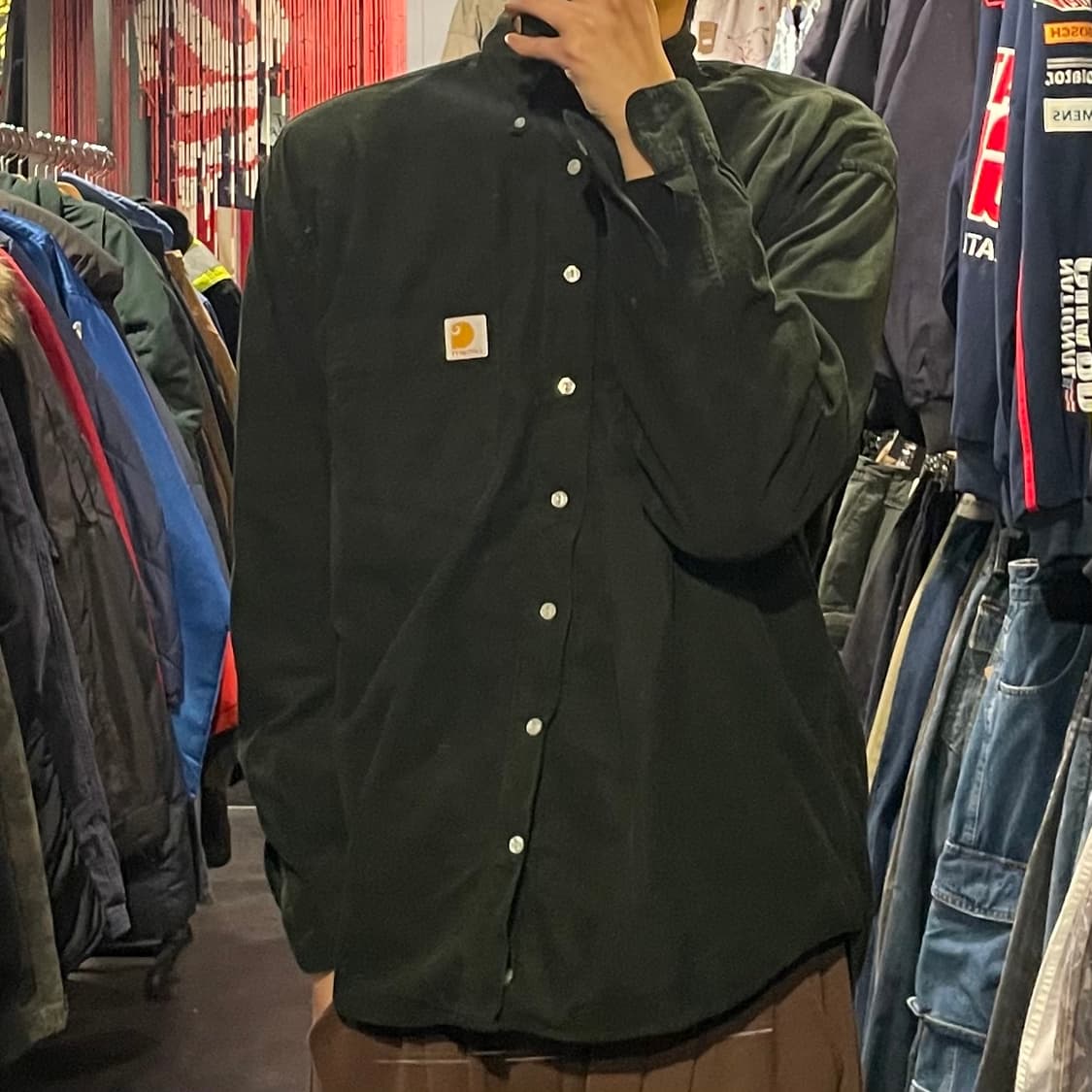 [IM] carhartt 칼하트 딥그린 코듀로이 셔츠 상품이미지5