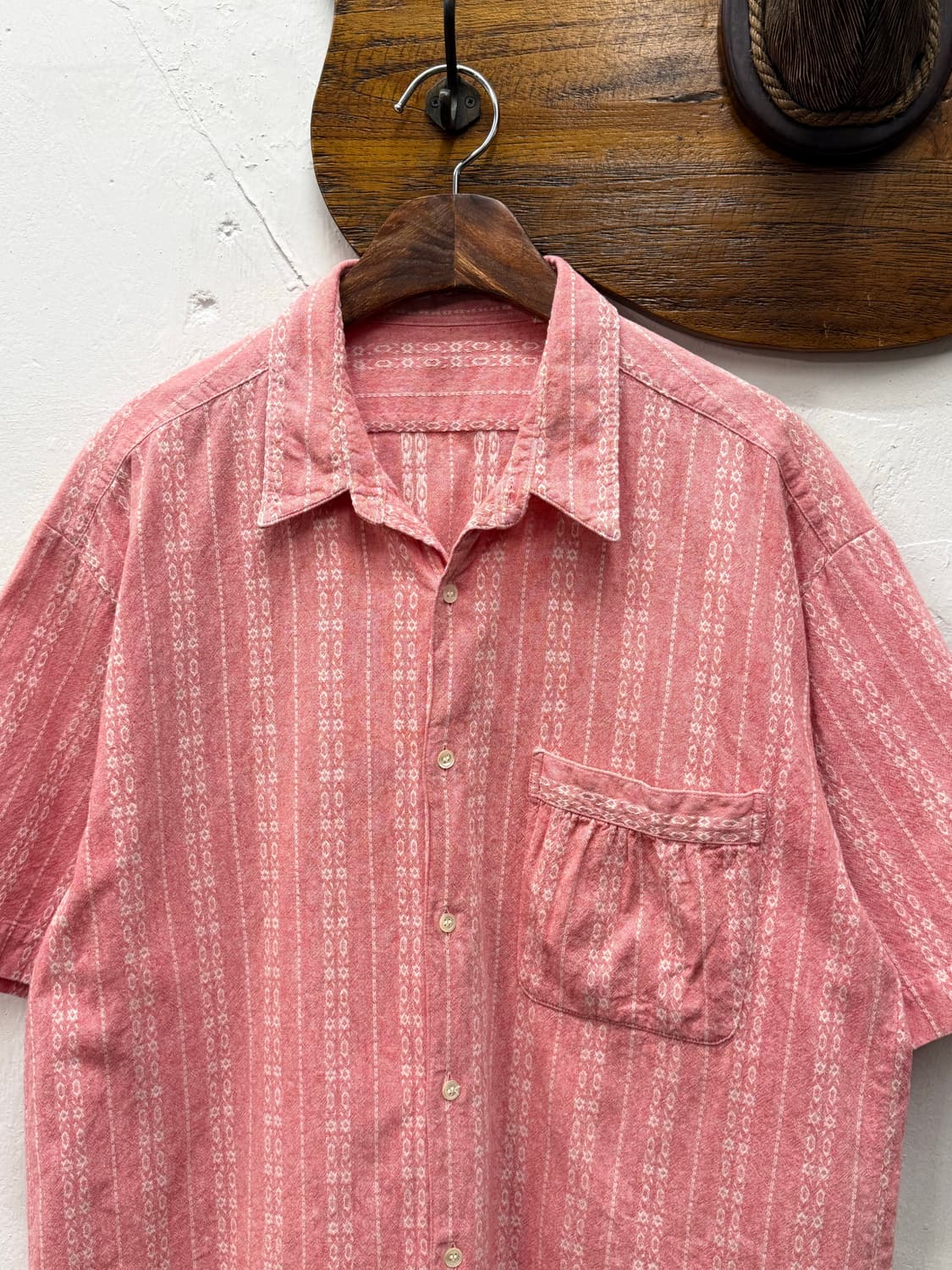 Japan Geometric Pattern Short Sleeve Shi 상품이미지2