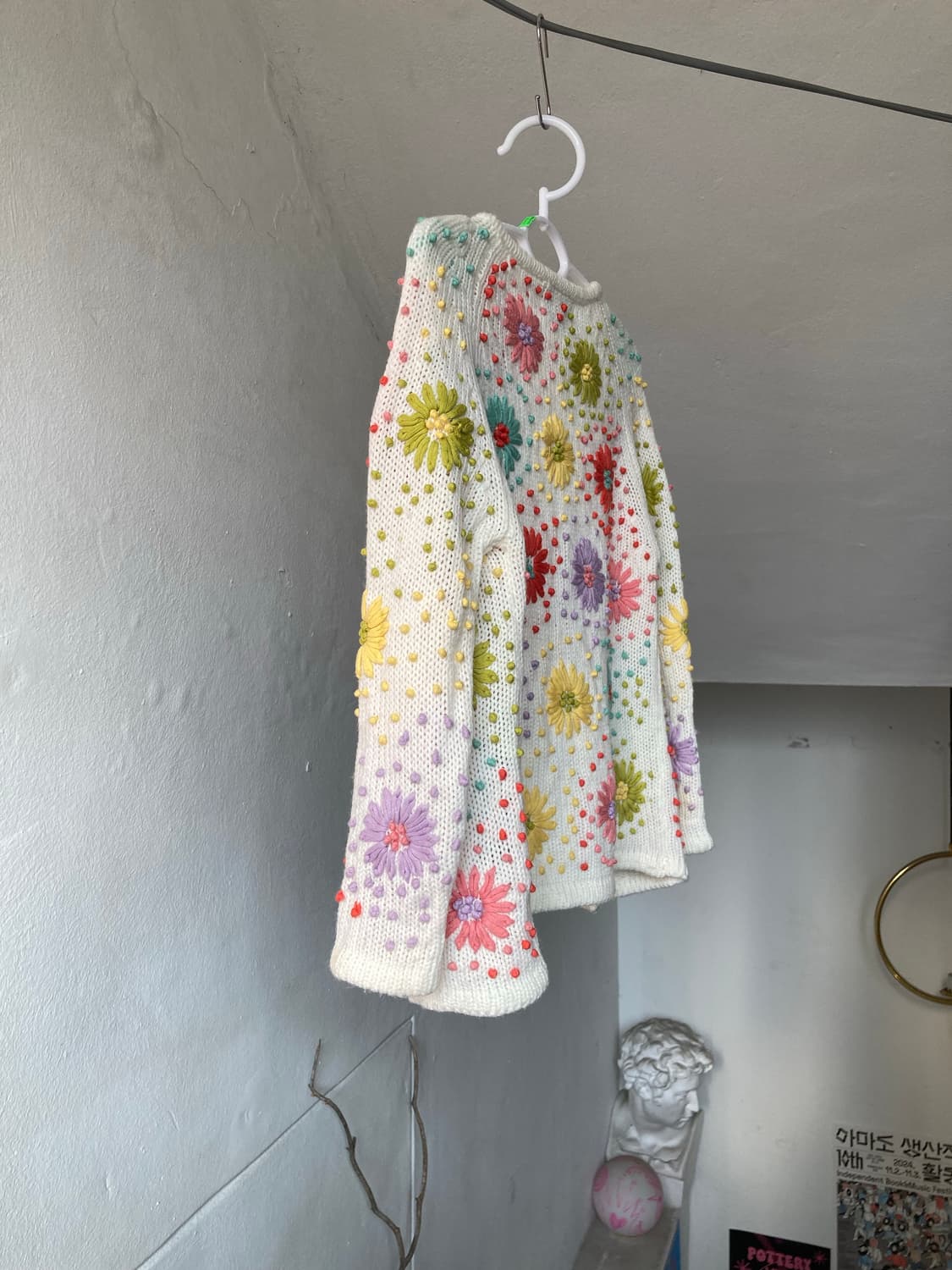 handmade 플라워 뜨개 가디건 상품이미지7