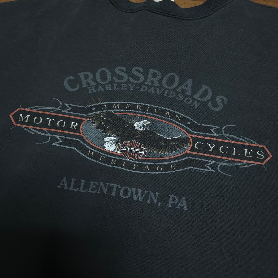 [3XL]00s 할리데이비슨 스웻셔츠 블랙 상품이미지5