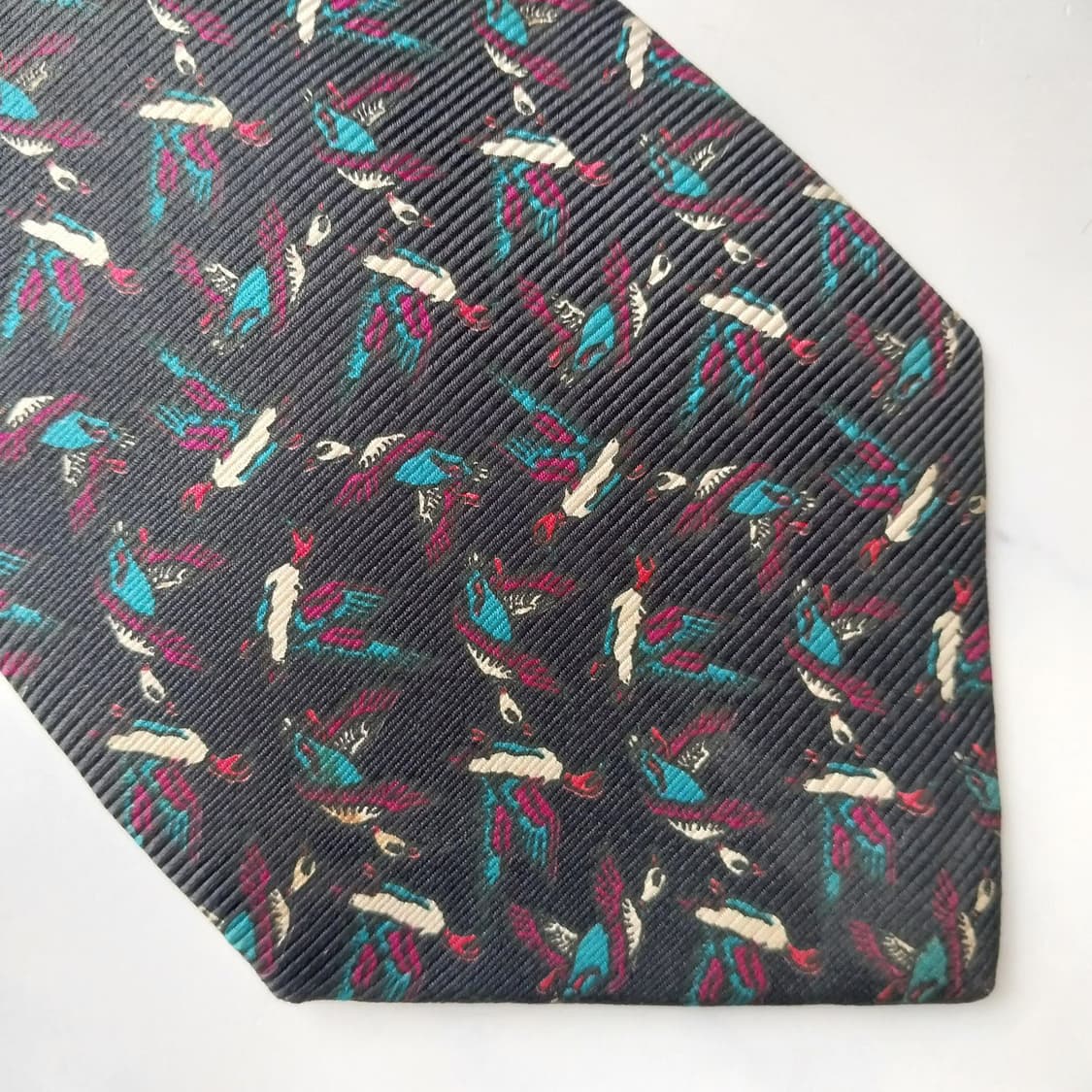 크리스찬 디올 실크 블랙 멀티 패턴 넥타이 9.6cm A등급 K1922 상품이미지5