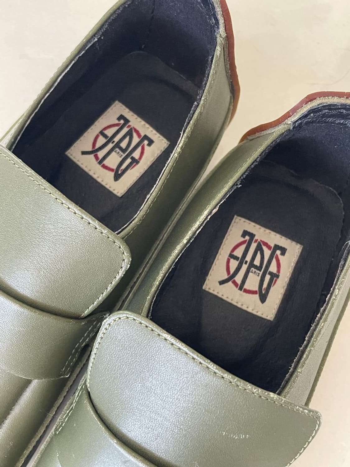 GREEN LEATHER SHOES  가죽 신발 상품이미지4