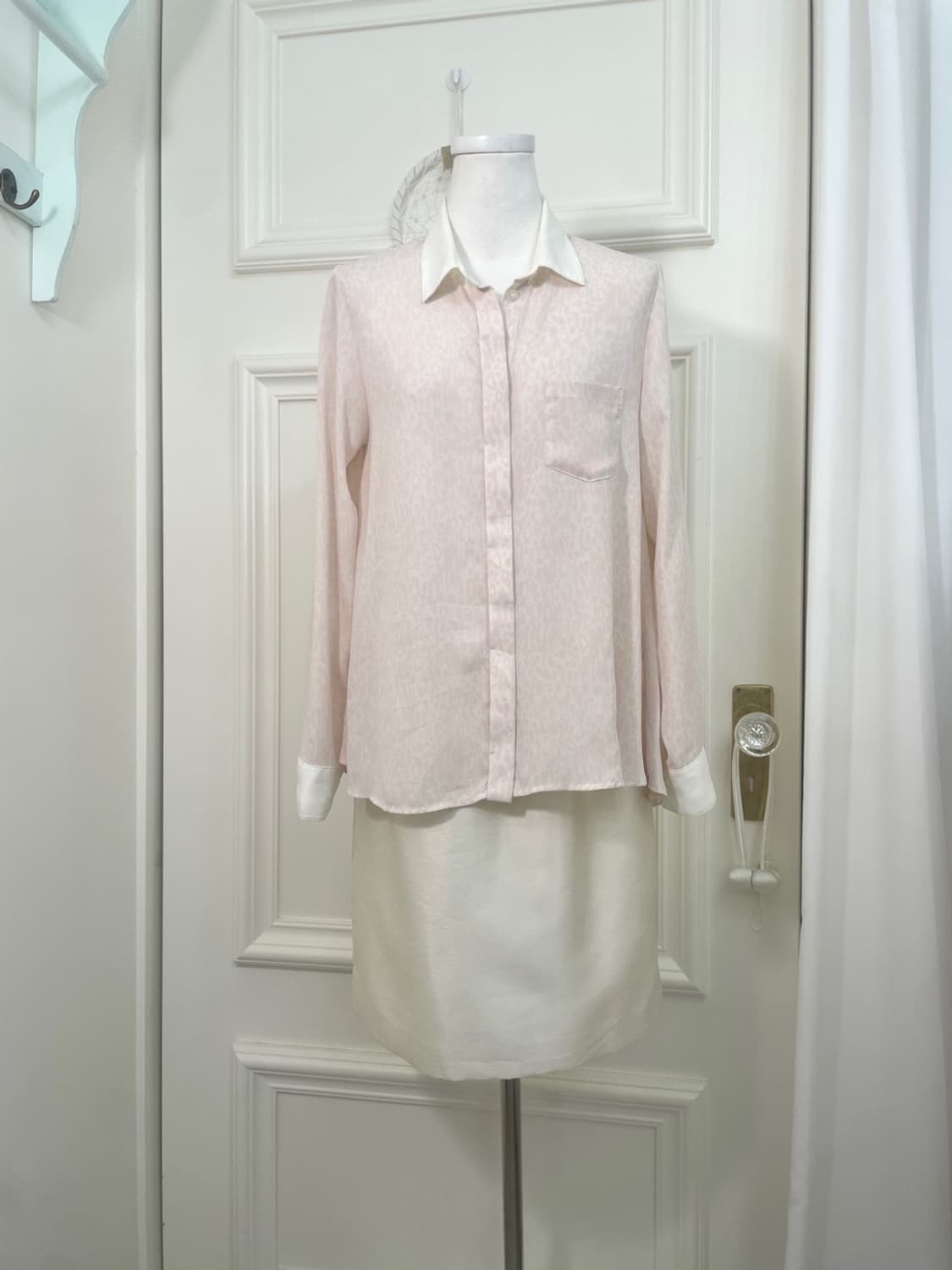 white satin basic midi skirt(size-9) 상품이미지6