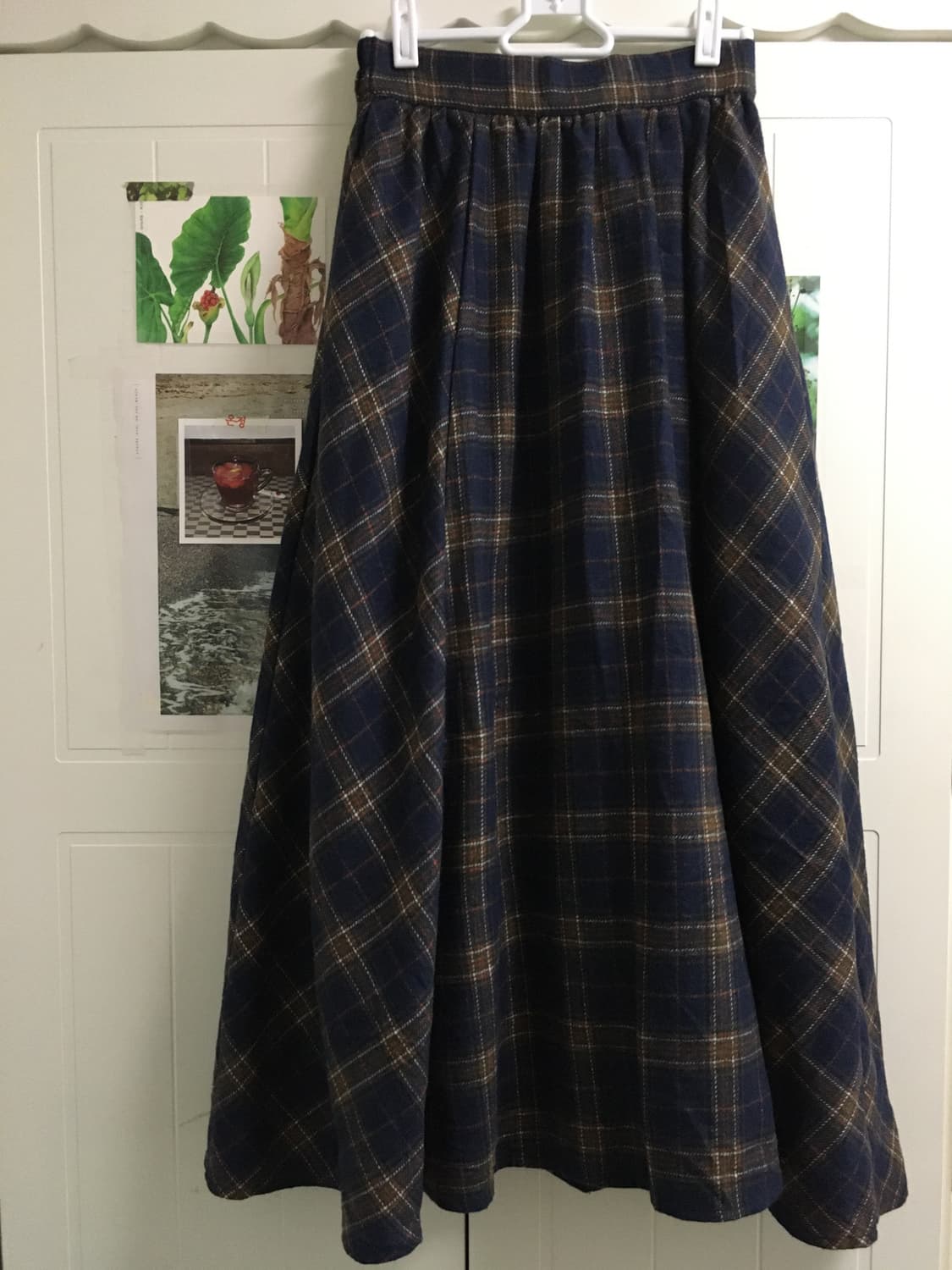 일본빈티지 하구미 모리걸 겨울 롱치마 체크 스커트 아오이유우 상품이미지1