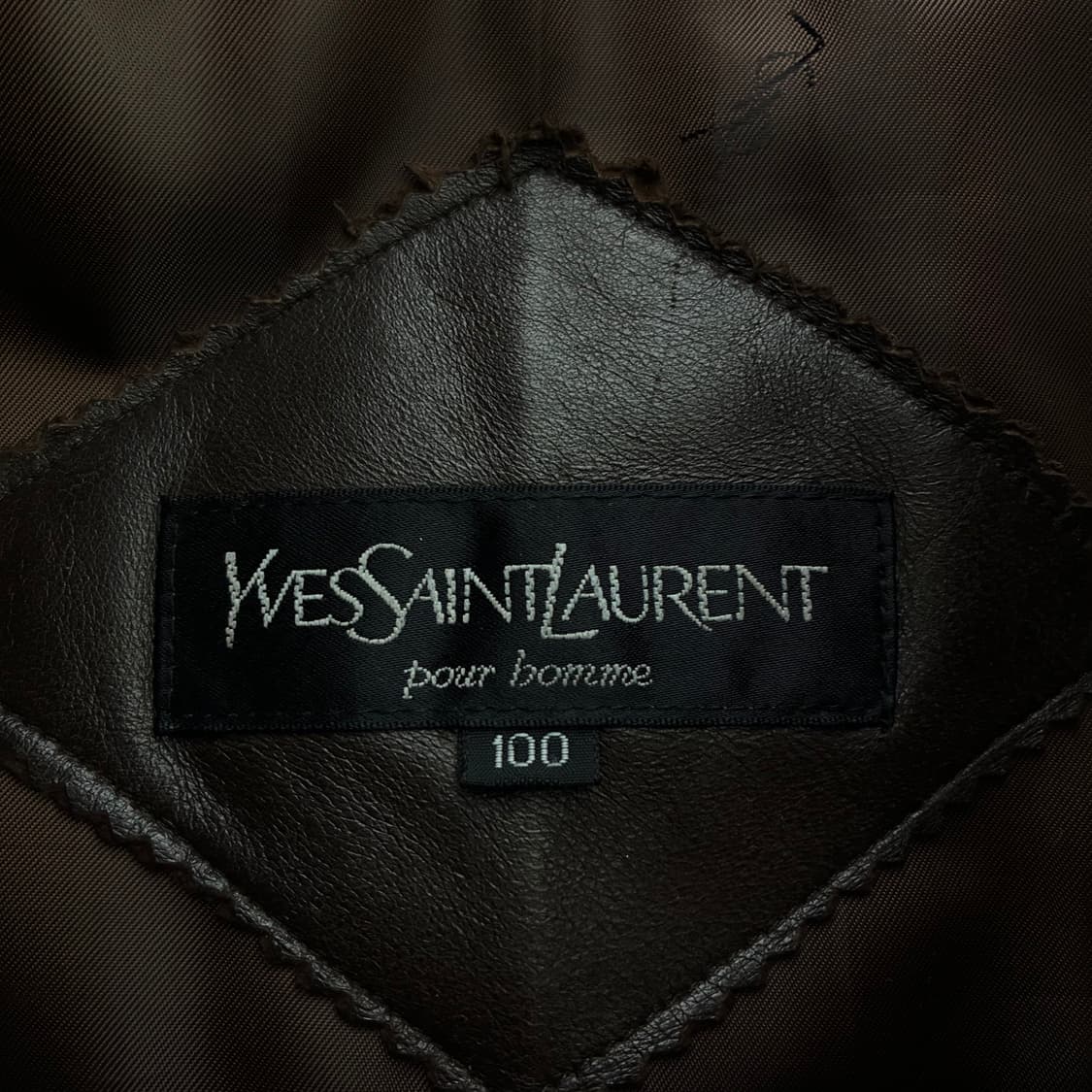 YSL 입생로랑 Ysl 다크브라운 비건레더 자켓 상품이미지5