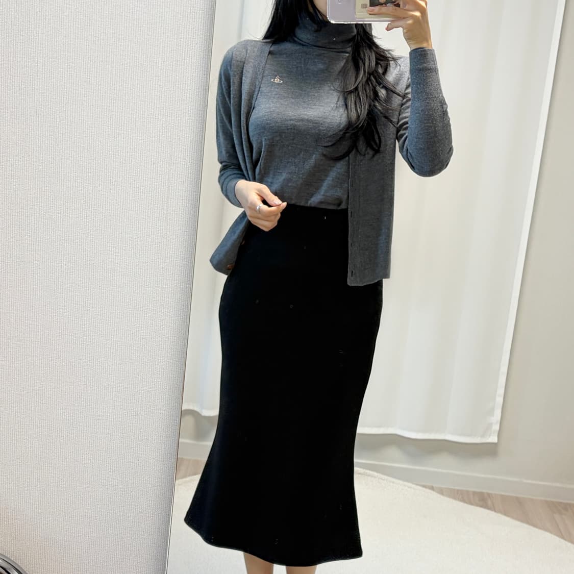 세트 비비안웨스트우드 하이넥 니트,가디건 앙상블 상품이미지10