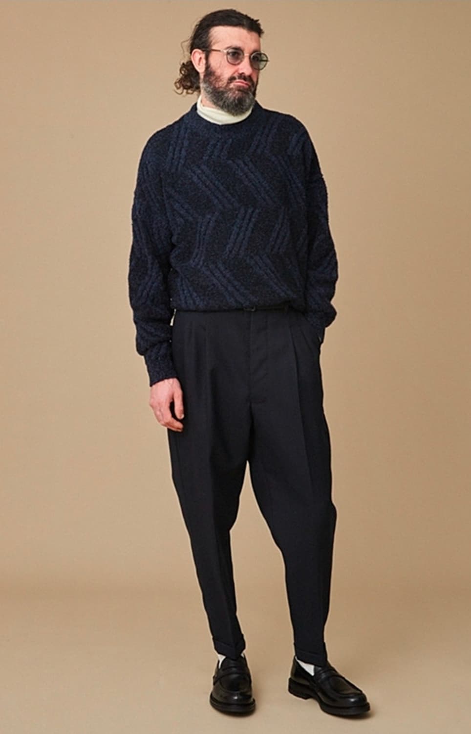 야시키 니트 1 Size Navy 상품이미지10