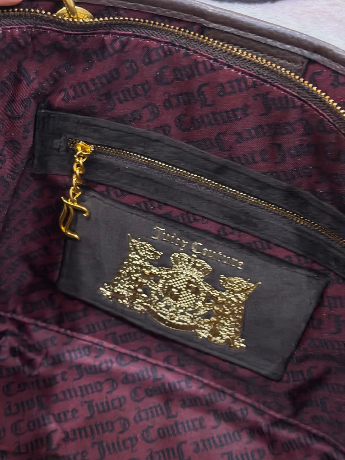 [신상✨블프세일] 쥬시꾸뛰르 벨벳 브라운 쇼퍼백 빈티지 상품이미지2