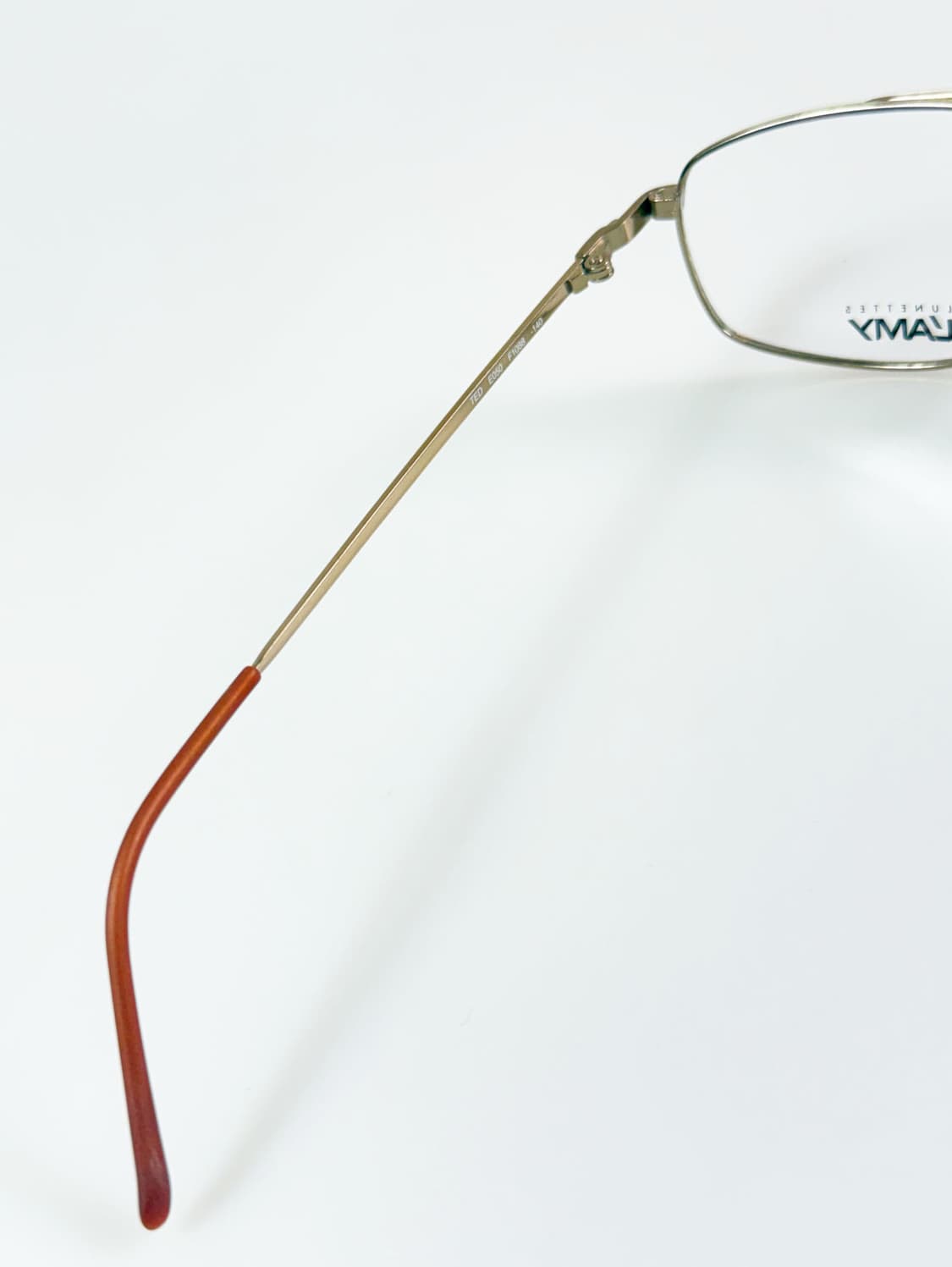 LAMY 골드 티타늄 슬림 스퀘어 보잉 프레임 빈티지 안경 상품이미지7