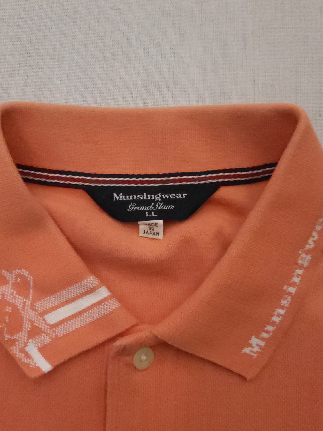 먼싱웨어 주황색 긴팔 폴로티셔츠 L 상품이미지3