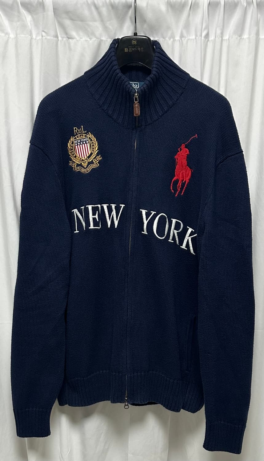 no.88폴로 랄프로렌 치프키프 뉴욕 니트 집업 네이비 xxl s급 상품이미지3