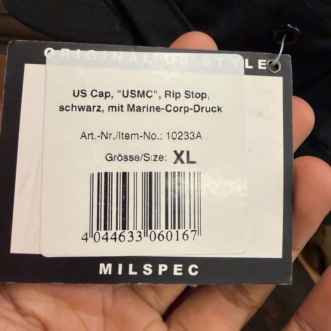USMC 스타일 립스탑 팔각모 블랙 M / L / XL 상품이미지6