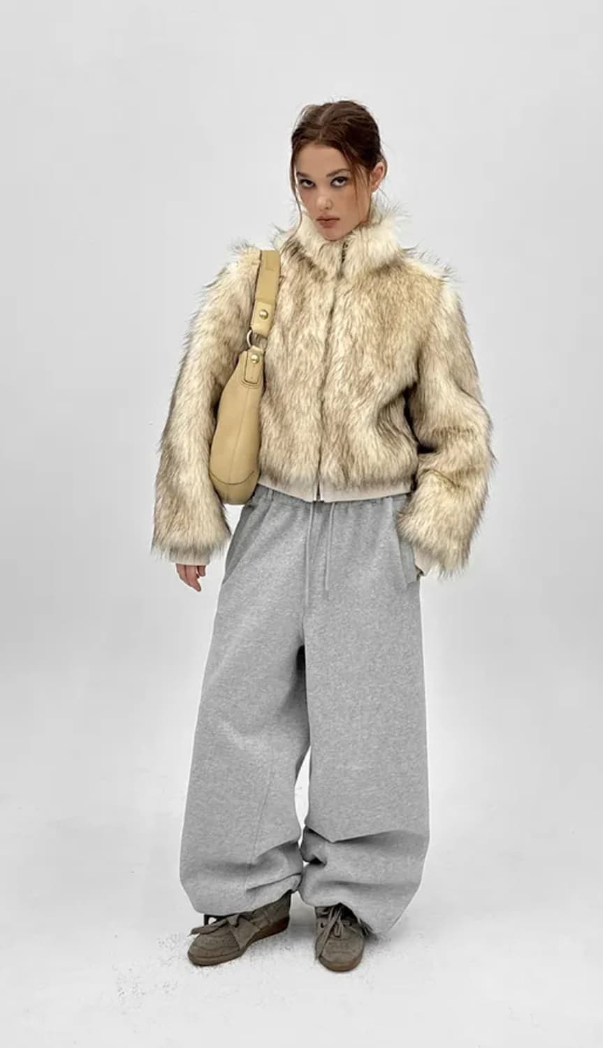 [MADE] 라뷰 투톤퍼 하이넥 점퍼 [자체제작 제작상품 반목 퍼점퍼 퍼 상품이미지3