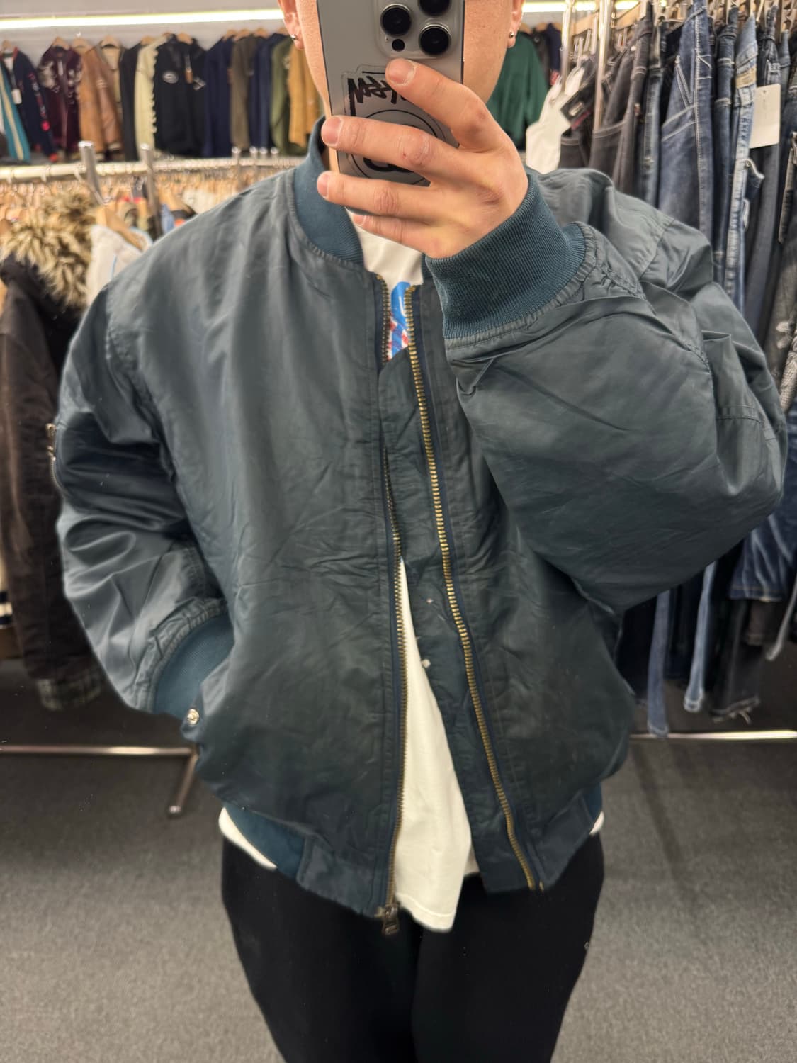 OS)American vintage ADDAX MA-1 항공점퍼 상품이미지1