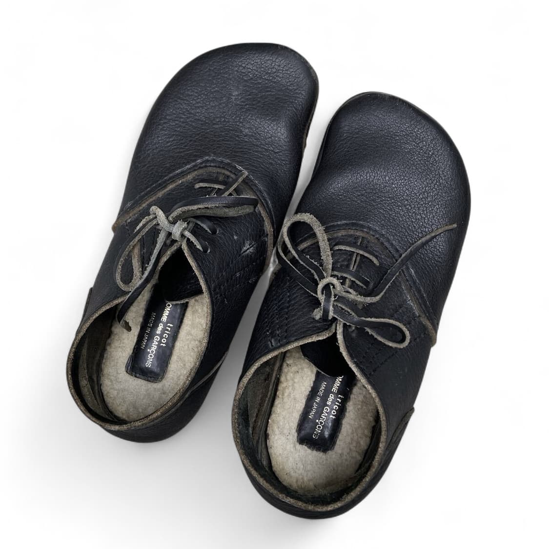 꼼데가르송 트리콧 가죽 플레인토 더비슈즈 상품이미지2