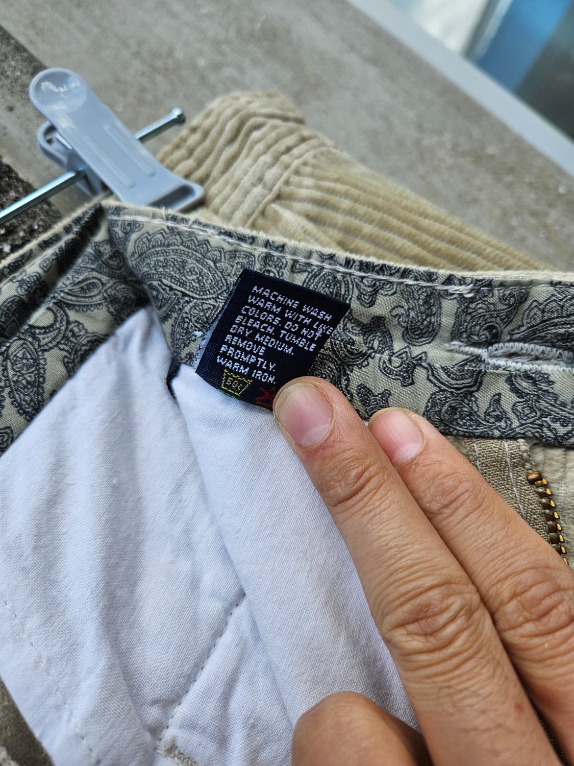 갭 코듀로이 와이드 팬츠 (밝은 베이지, 32)
 상품이미지7