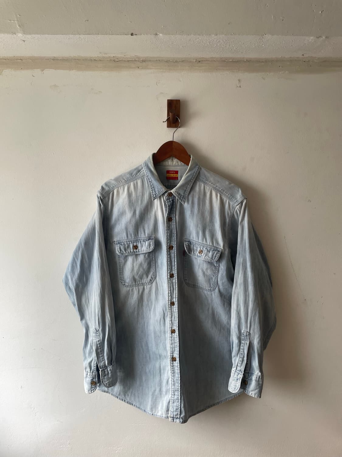 90's USA Vintage Levi's Denim shirt 상품이미지2