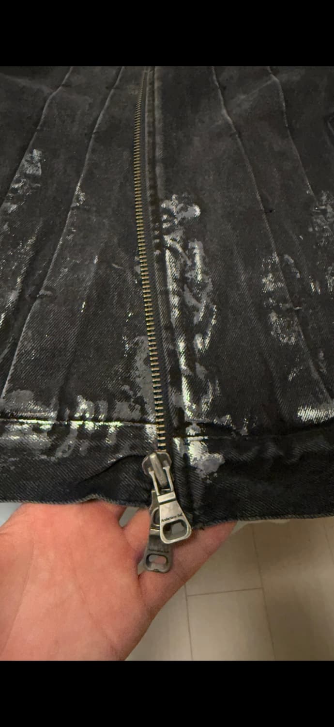 wax coated denim motorcycle jacket 상품이미지6