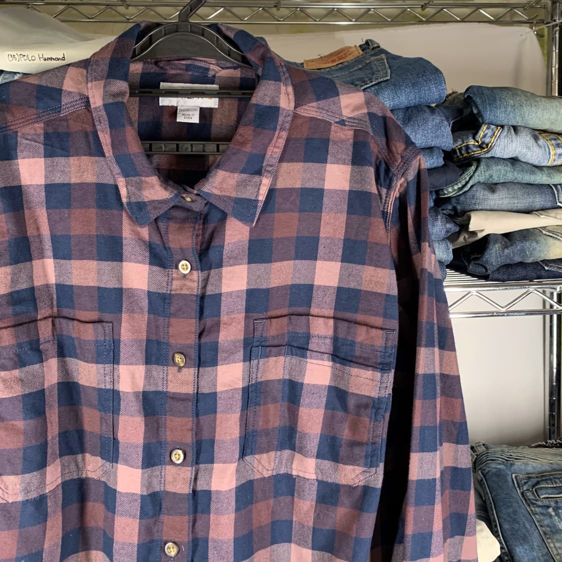 [L] 칼하트 셰퍼드체크 워크셔츠 상품이미지1