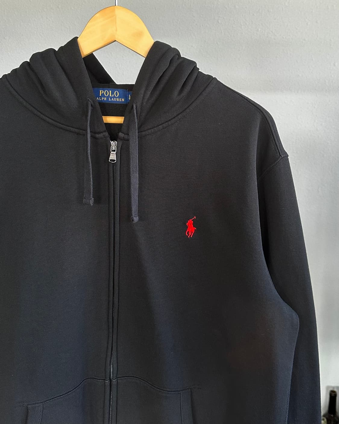 [L]폴로 랄프로렌 블랙 기모 후드집업 상품이미지3