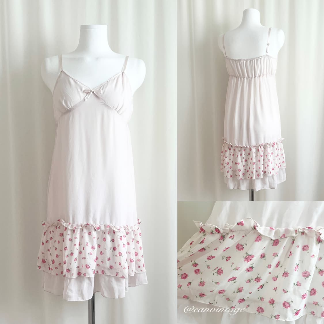 light pink flower ribbon one-piece 상품이미지1