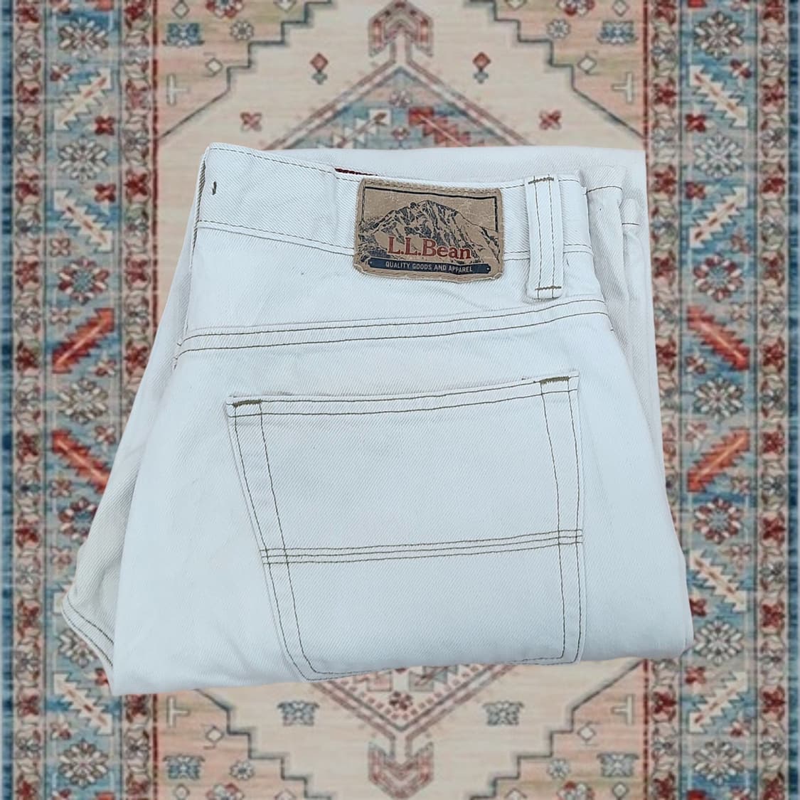 L.L.Bean vintage 화이트 데님 팬츠 30 상품이미지1