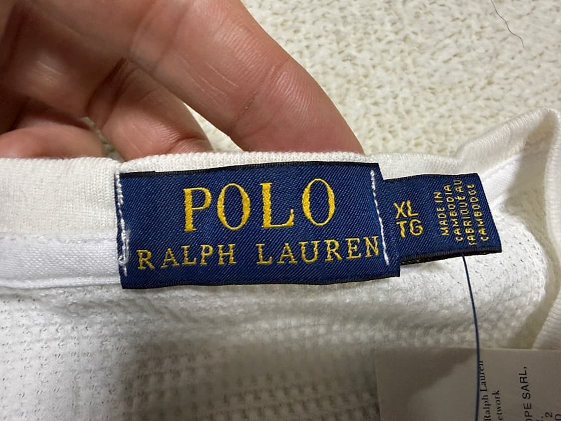 폴로 랄프로렌 와플 긴팔 티셔츠 남성용 100사이즈 새제품 상품이미지5