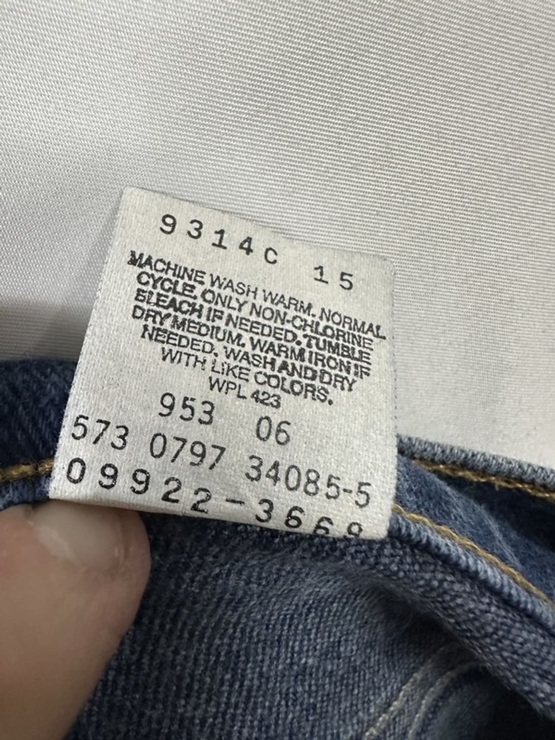 [20WM] LEVI'S 리바이스950 90s USA 오렌지탭 빈티지 상품이미지6