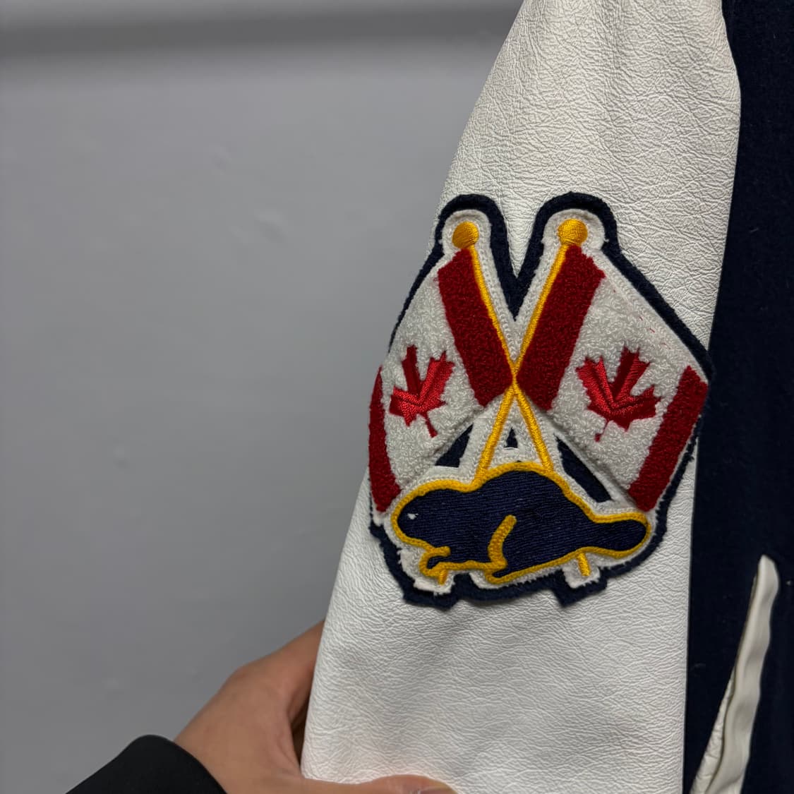 90S 루츠 캐나다 울 레더 바시티 상품이미지4