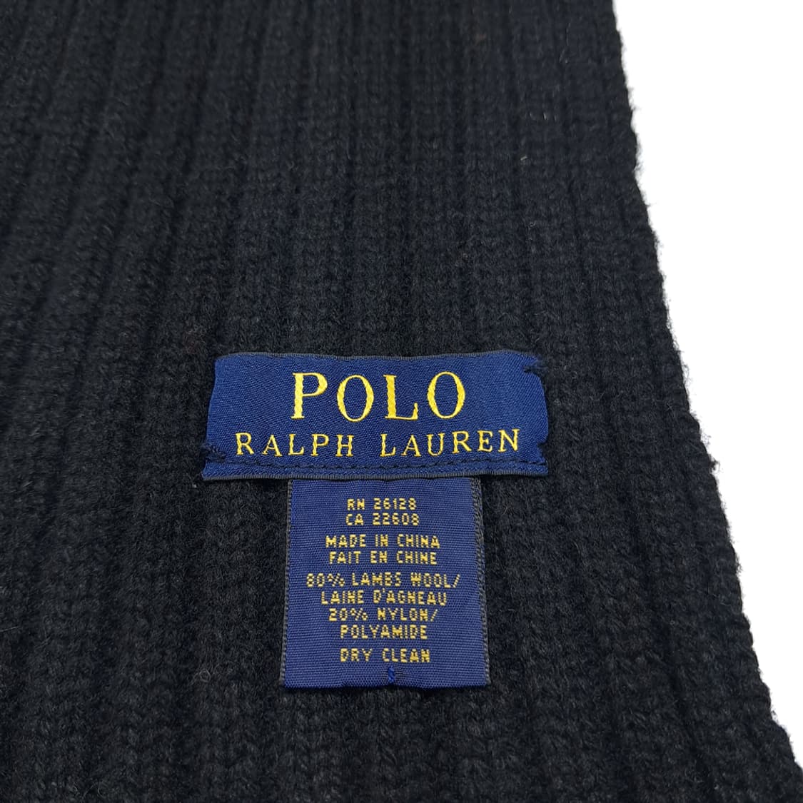 MX561 폴로 90s 램스울 리브 레드포니 블랙 머플러 목도리 상품이미지4