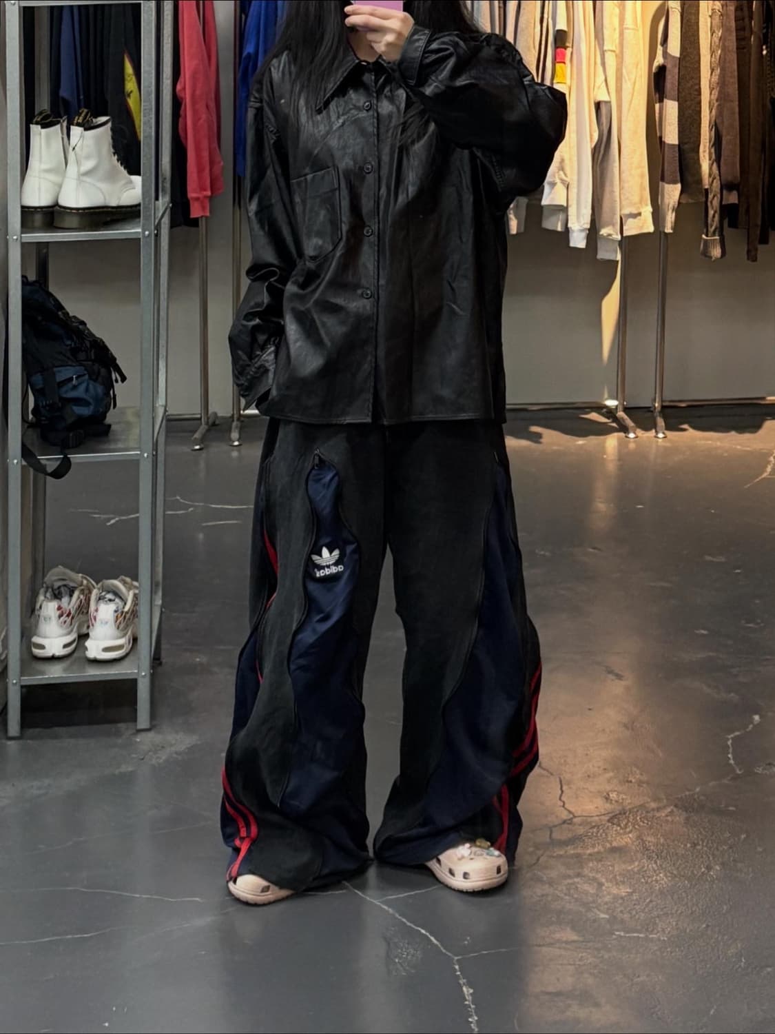 아워레가시 코코 70s 레더 셔츠 A2828 상품이미지1