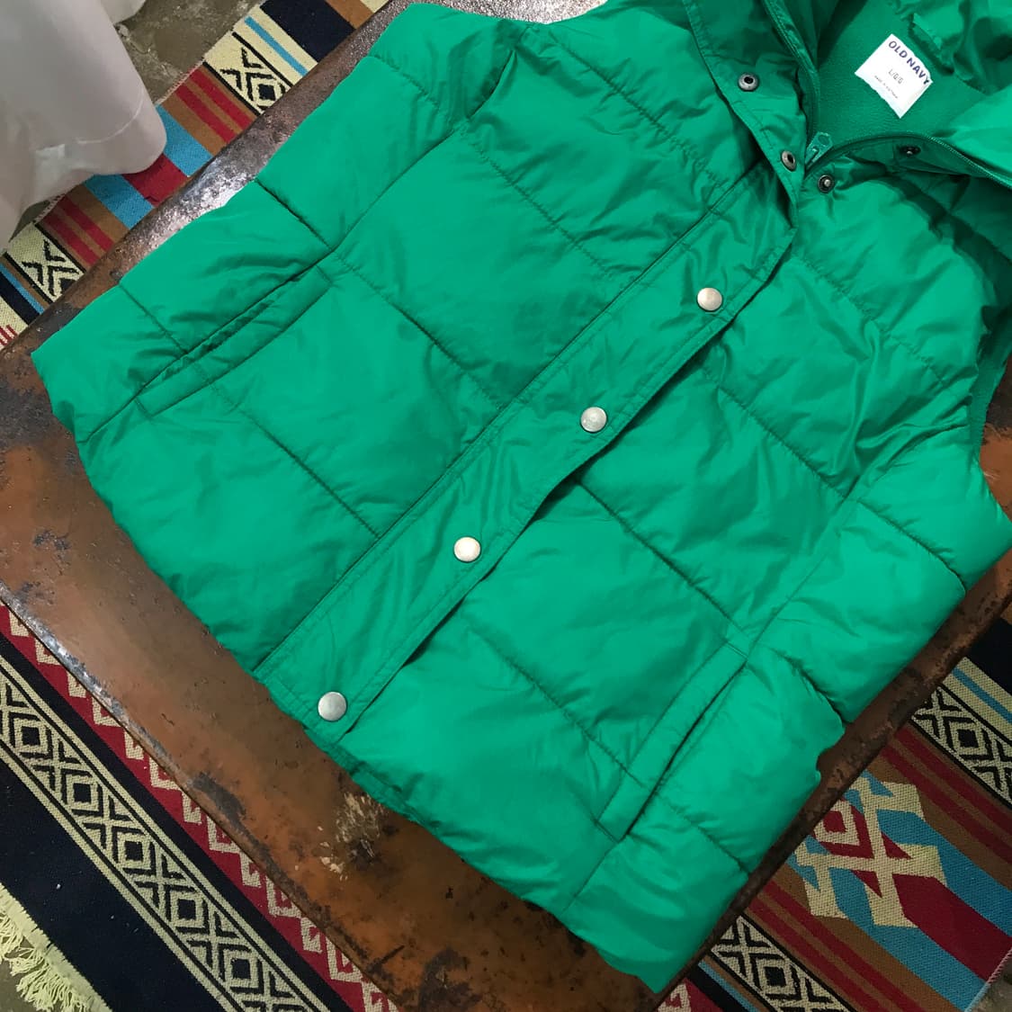 올드 네이비 그린 패딩 조끼 여성 66 남성 100  상품이미지3