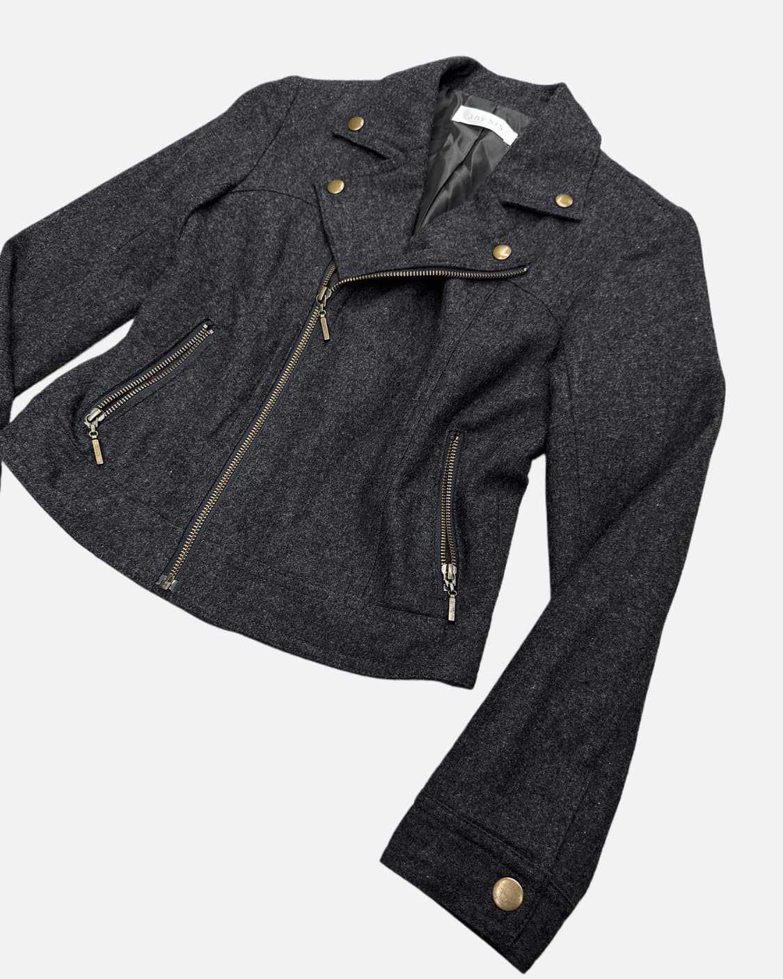 ANYSIS charcoal wool rider jacket 상품이미지2