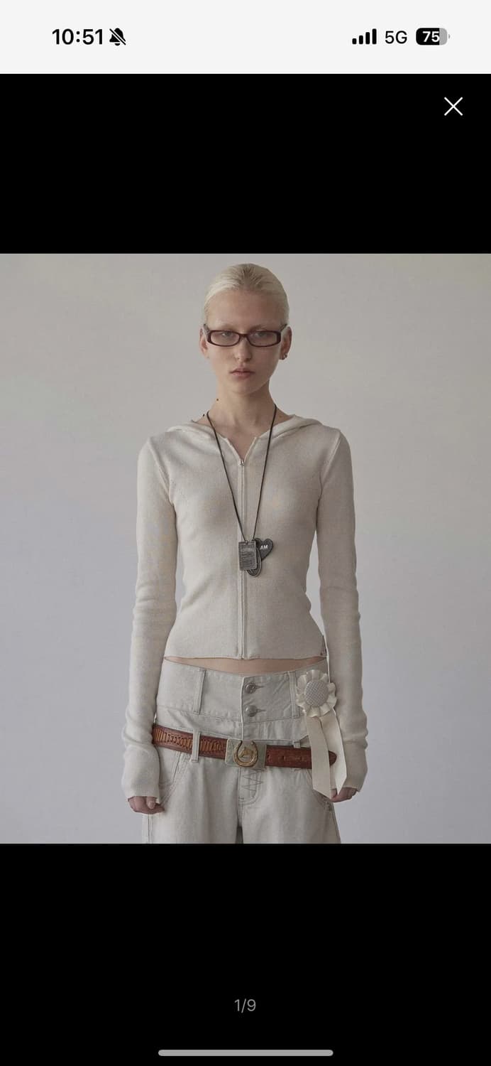 스컬프터 니트집업 상품이미지1