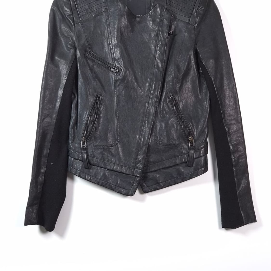 보니알렉스 천연 양가죽 퀼팅 라이더 자켓 55 상품이미지4