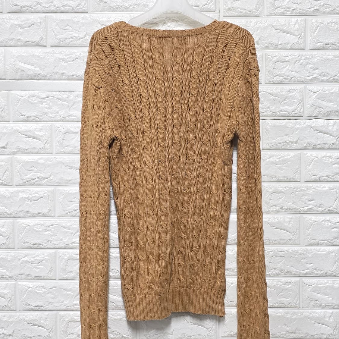 택포) 폴로랄프로렌 꽈베기 케이블 브이넥 니트 L 상품이미지4