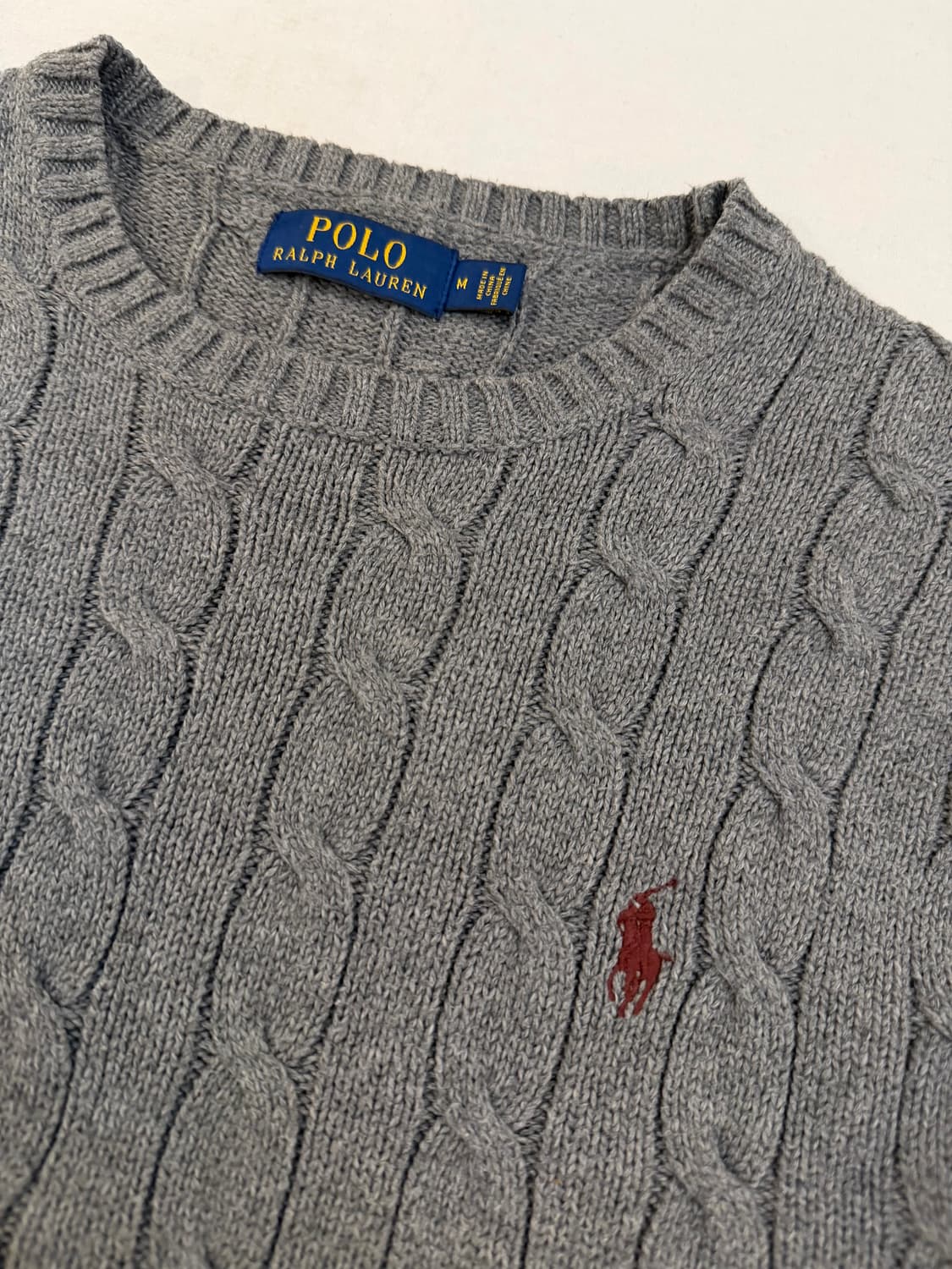 폴로 랄프로렌 꽈배기 케이블 니트 딥 그레이 상품이미지2