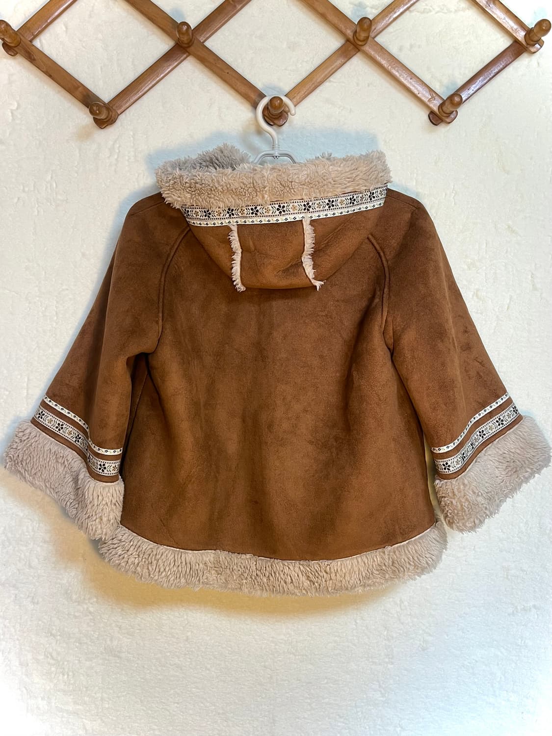 빈티지 히피 양털 후드 무스탕 모리걸 코트 자켓 상품이미지2