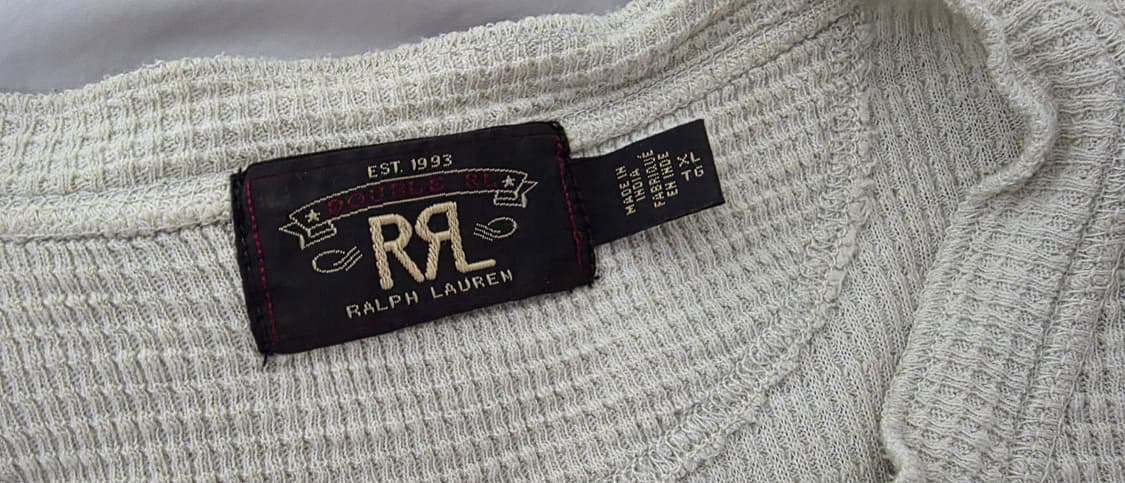 rrl 헨리넥 화이트 xl 상품이미지3