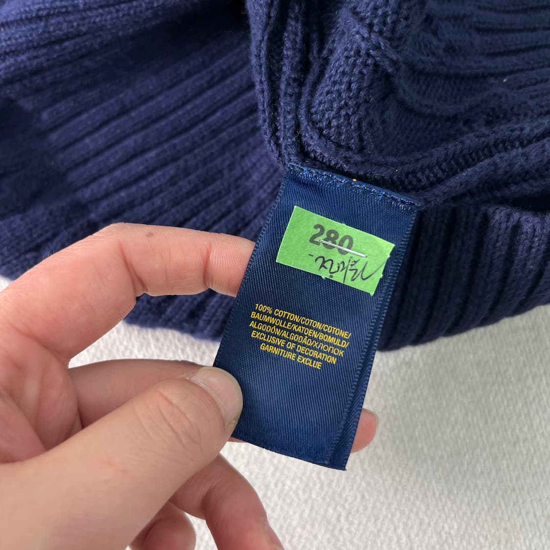 95 폴로랄프로렌 꽈배기 네이비 니트 조끼 상품이미지5