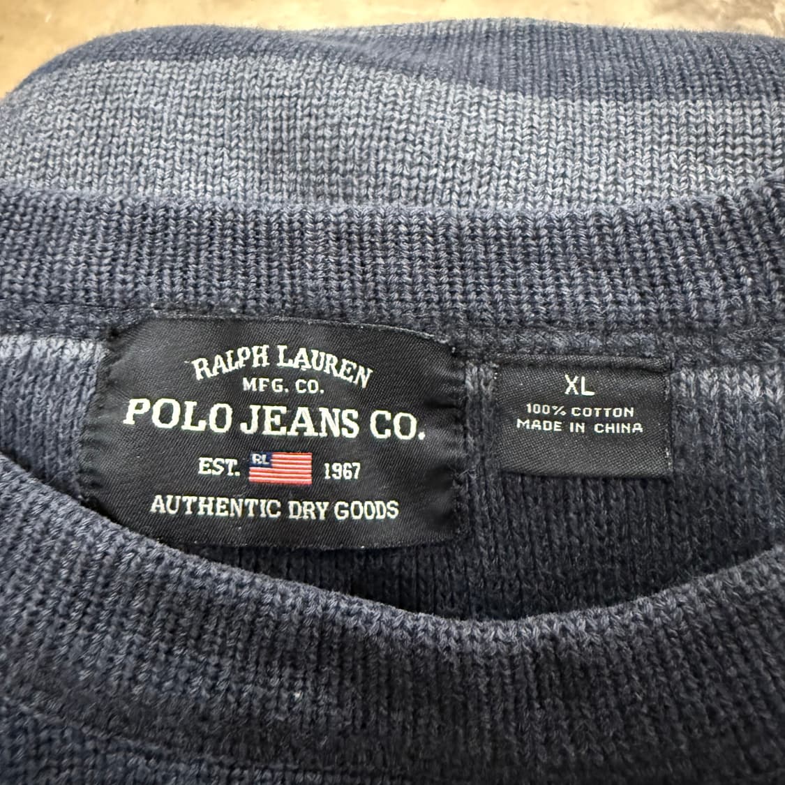 폴로 진스 컴퍼니 그레이 스트라이프 단가라 긴팔 니트 상품이미지5