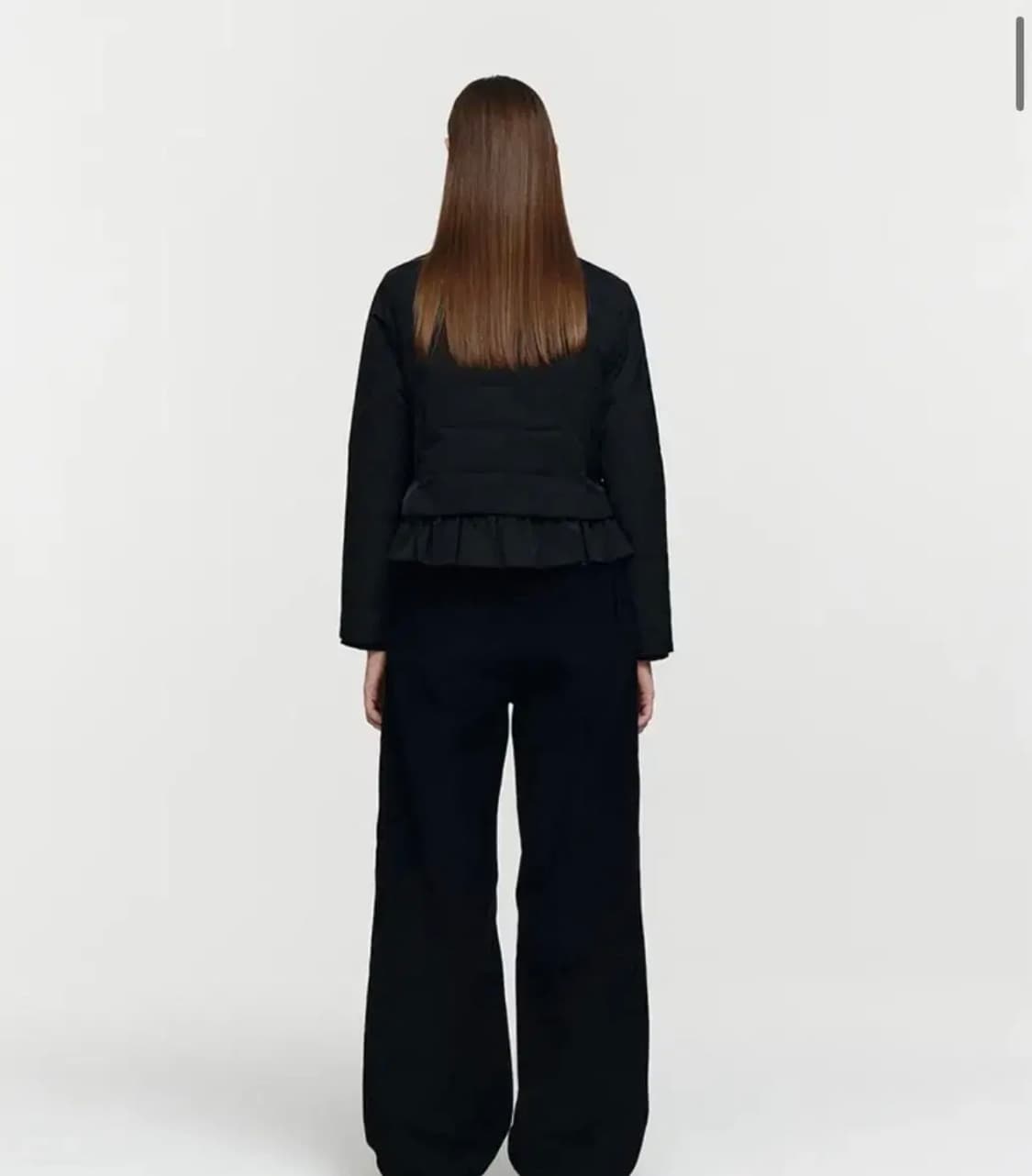 버뮬라 ruffle padded jacket black 상품이미지2