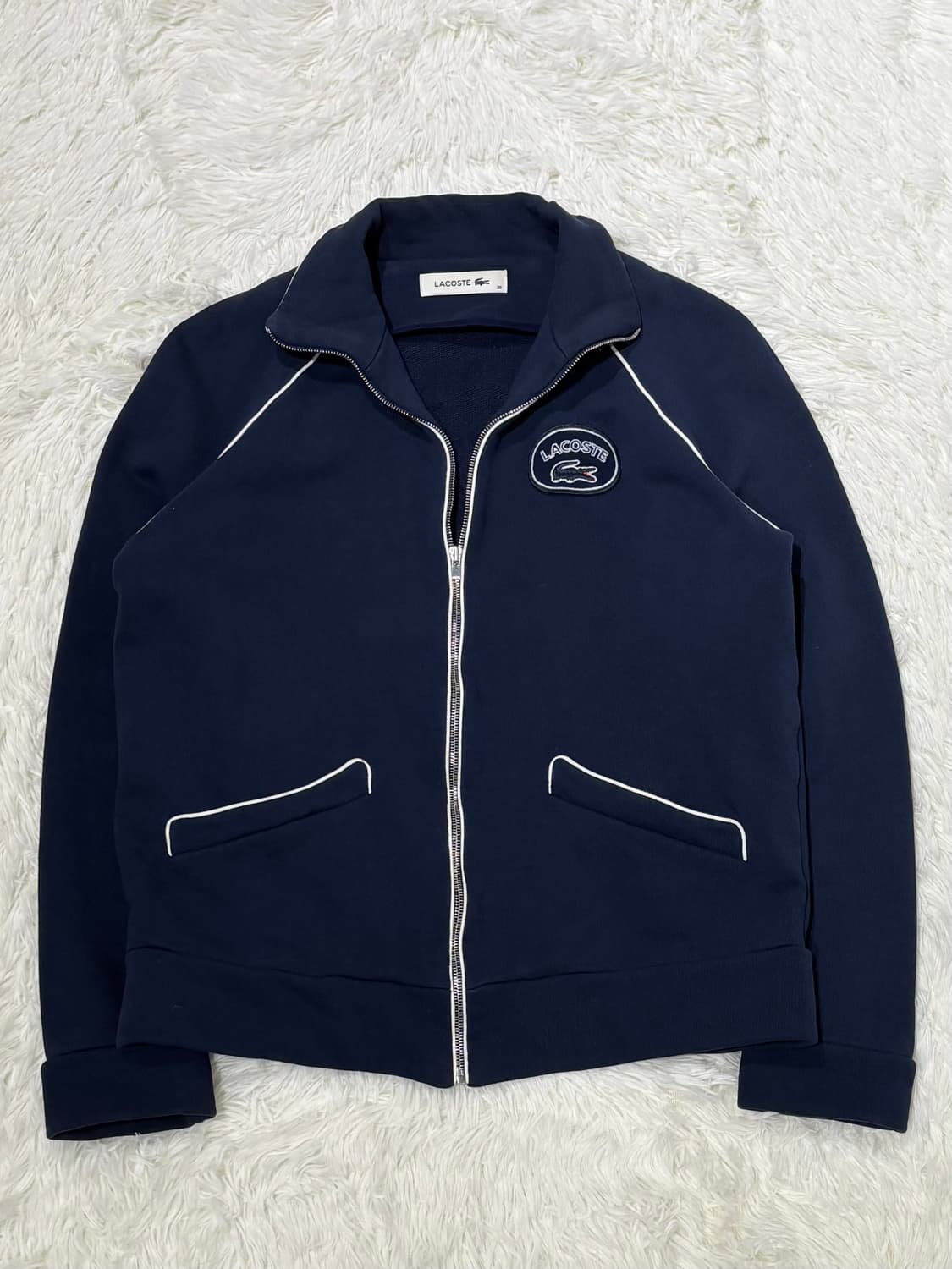 라코스테 네이비 코튼 집업 상품이미지4