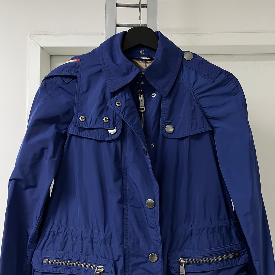 버버리 후드 야상 자켓 블루 4(W) 상품이미지2