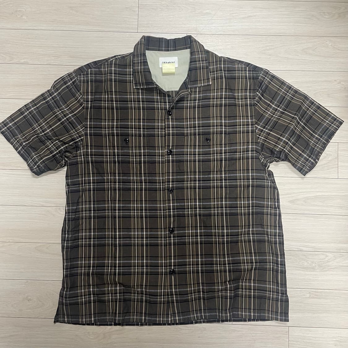 카키스 MADRAS CHECK S/S SHIRT (BLACK/L사이즈) 상품이미지2