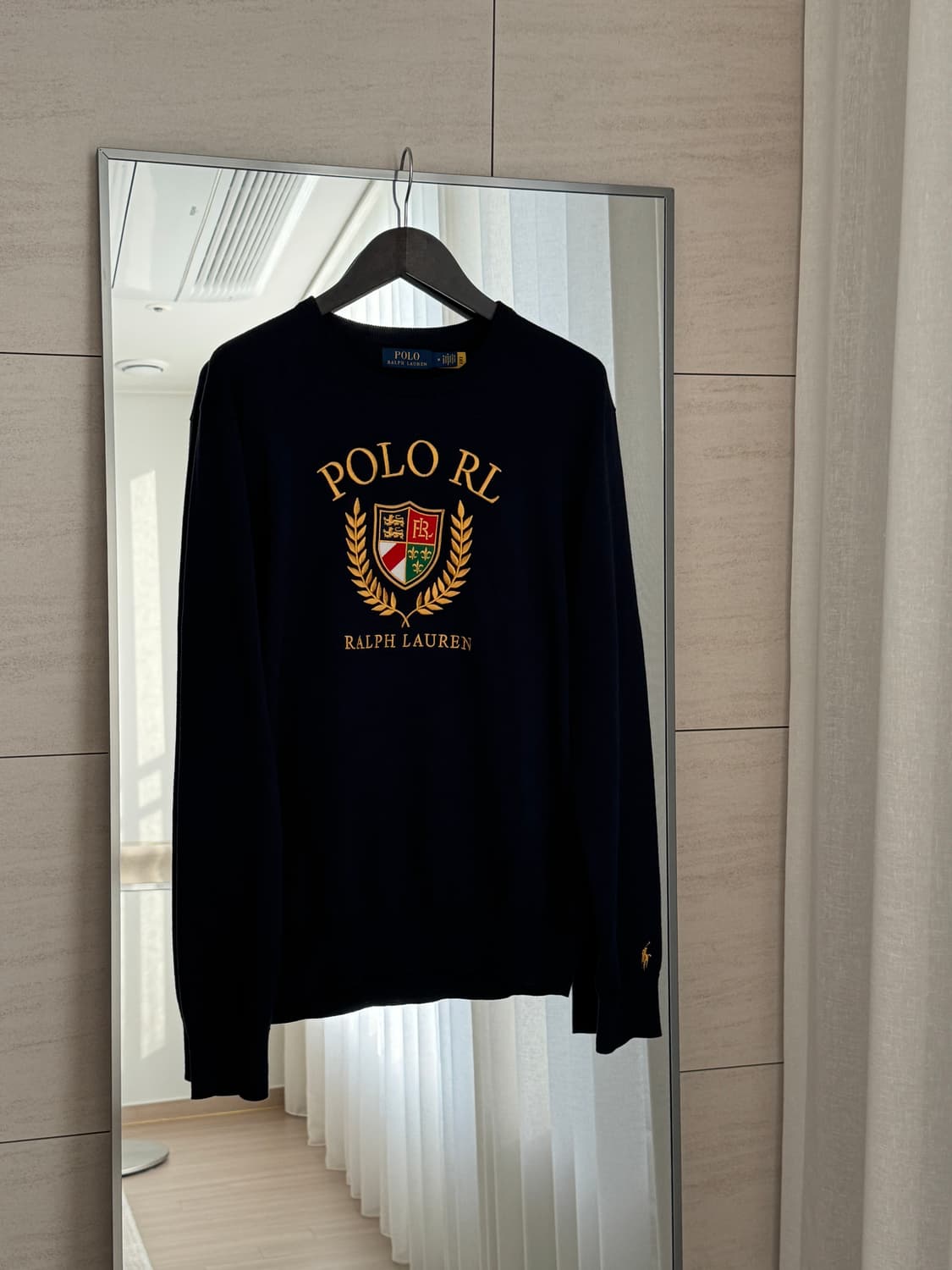 랄프로렌(Ralph Lauren) 크레스트 코튼 크루넥 니트 상품이미지1