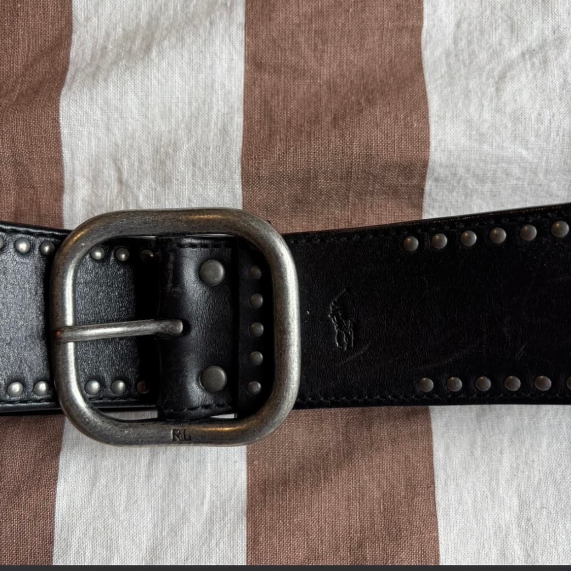 폴로 랄프로렌 빈티지 레더 아일릿 벨트 상품이미지2