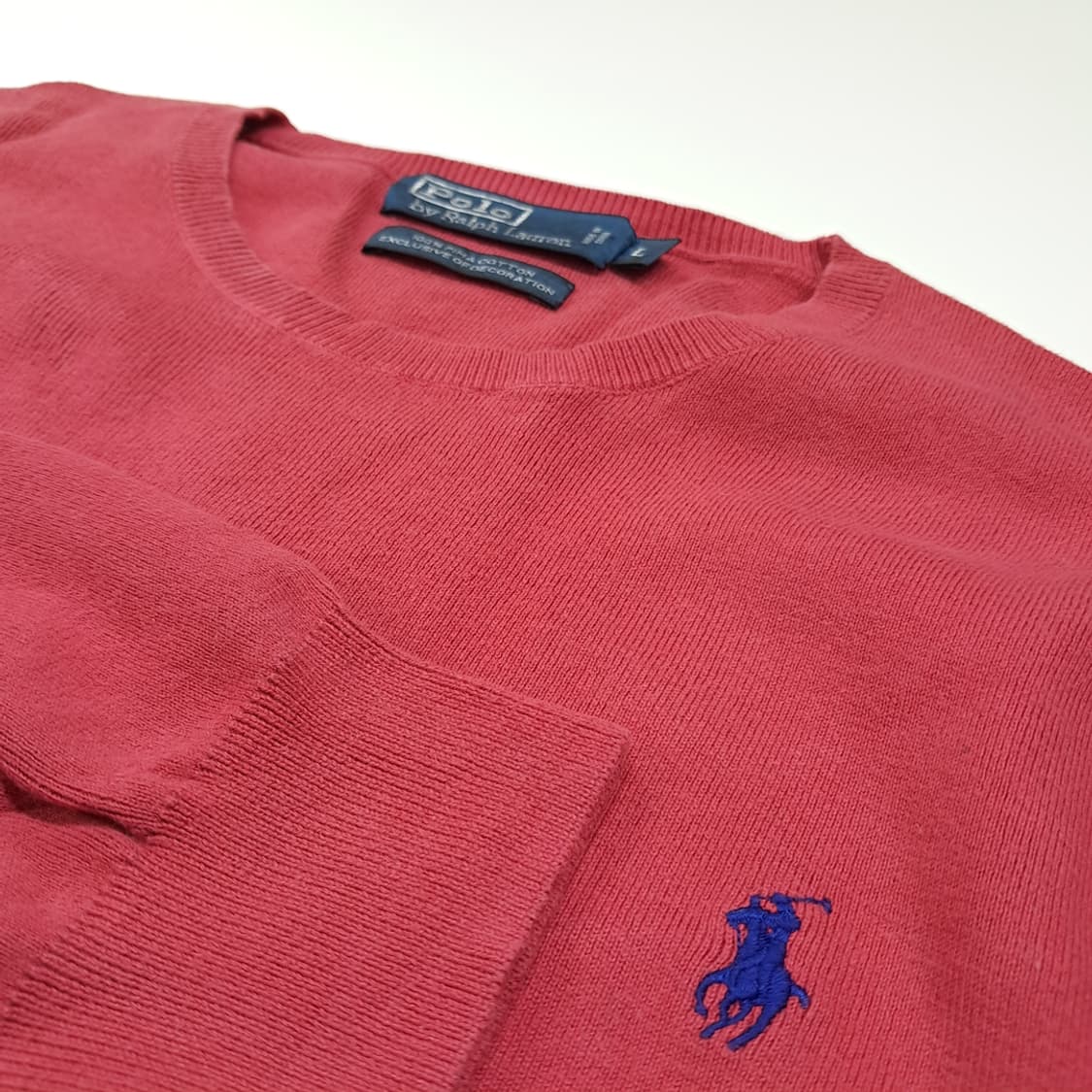 CL363 L 폴로 00s 코튼 레드애플 니트 스웨터 상품이미지4