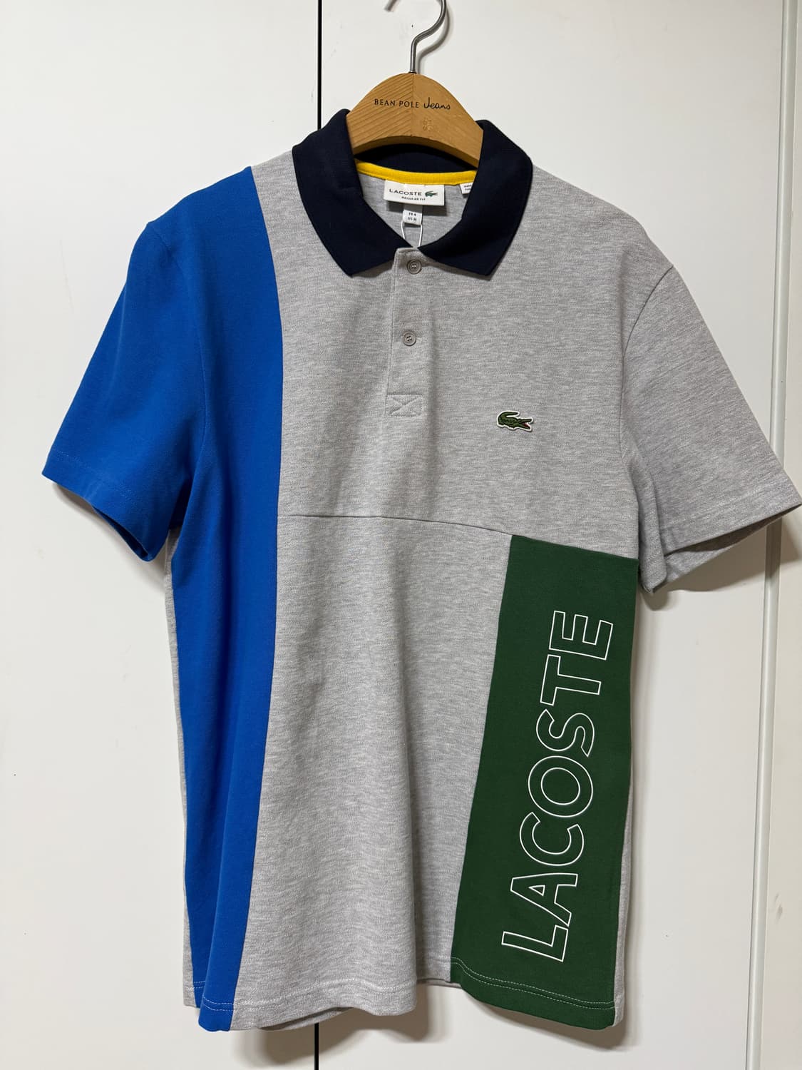 라코스테 컬러블록 반팔 카라티 그레이/블루 상품이미지1