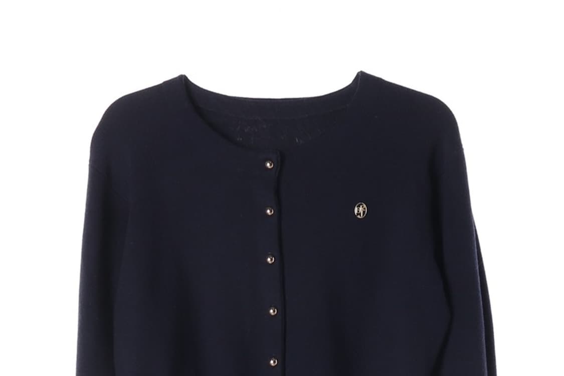 브리에주르 네이비 골드버튼 크롭 가디건 M 상품이미지3